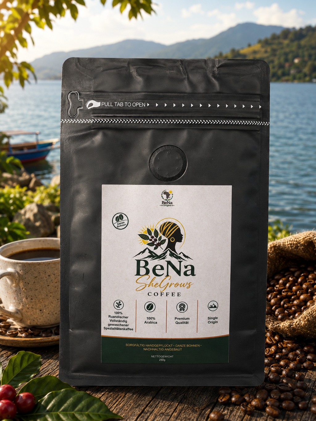 Premium Rwandan Arabica Coffee – Freshly Roasted - 250g