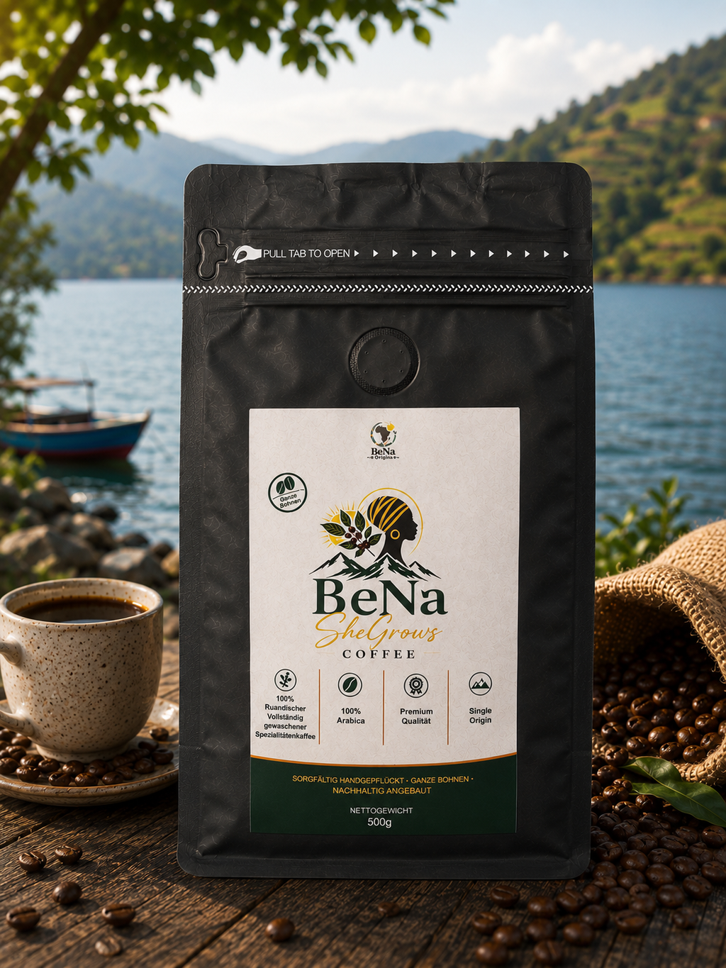 Premium Rwandan Arabica Coffee – Freshly Roasted 500g